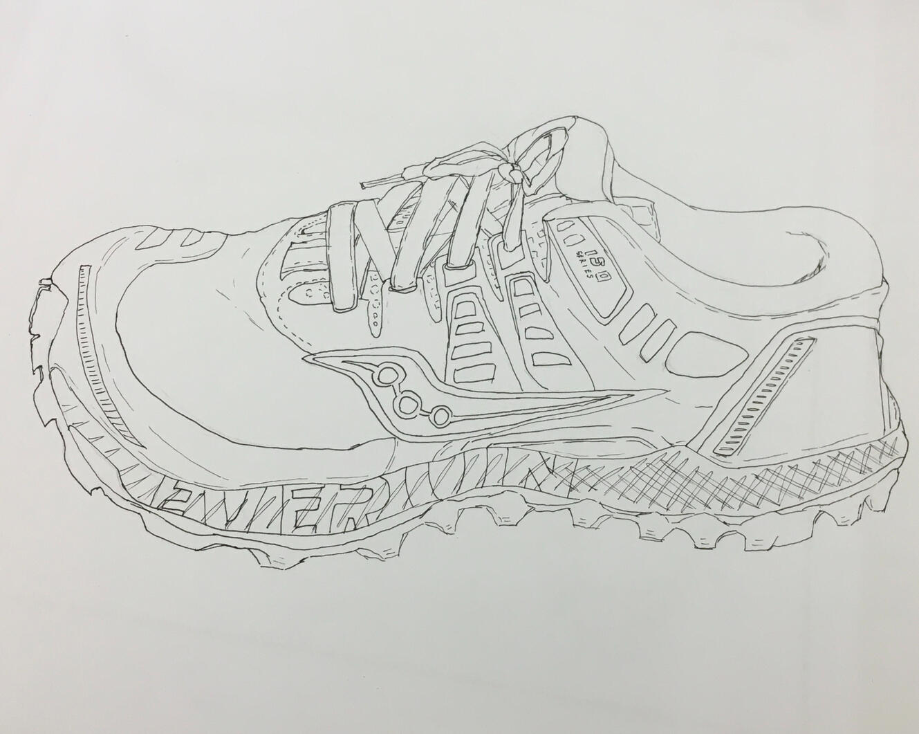 Inked Shoe Study, December 8th 2021
