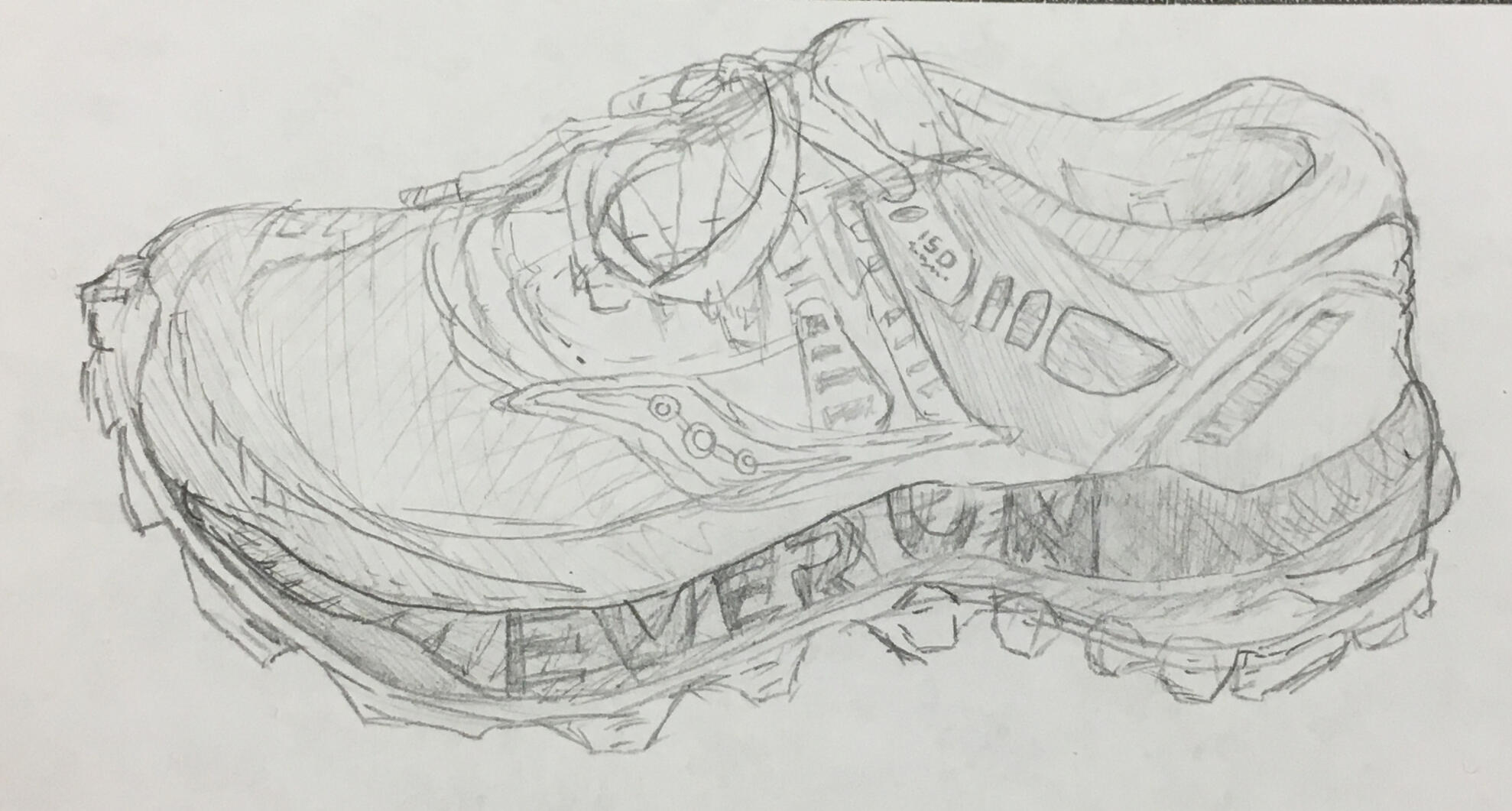 Shoe graphite study, December 8th 2021