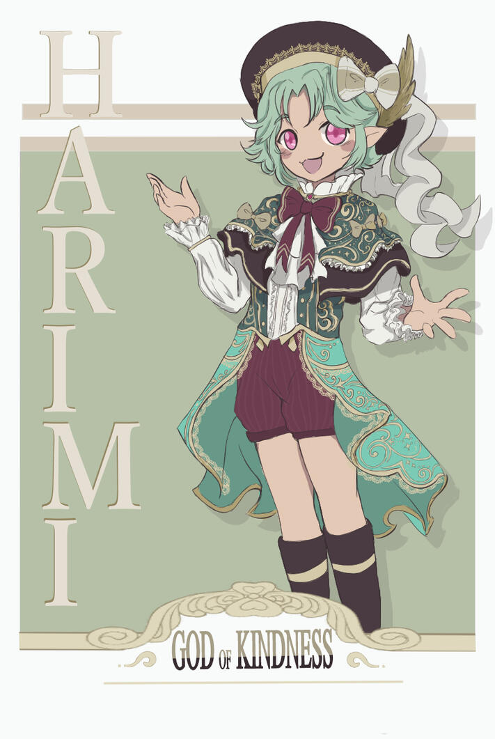 Harimi God of Kindness, June 1st 2022, Clip Studio Paint